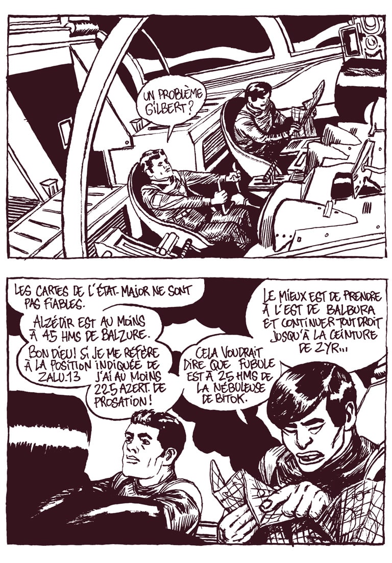 Page 2 de la bande dessinée La Planète des Vülves de Hugues Micol